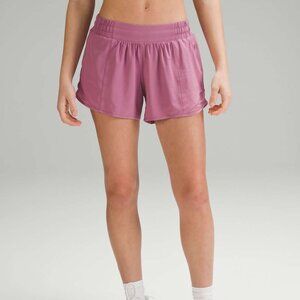 Lululemon Hotty Hot Low-Rise Lined Short 4" Velvet Dust